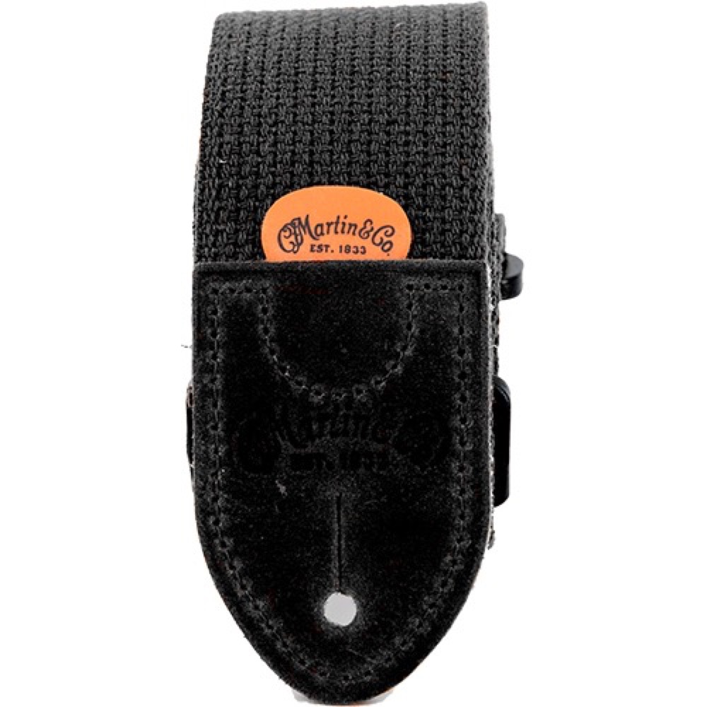 Martin Martin 2" Basic Woven Strap With Leather Ends In Black - Guitars
