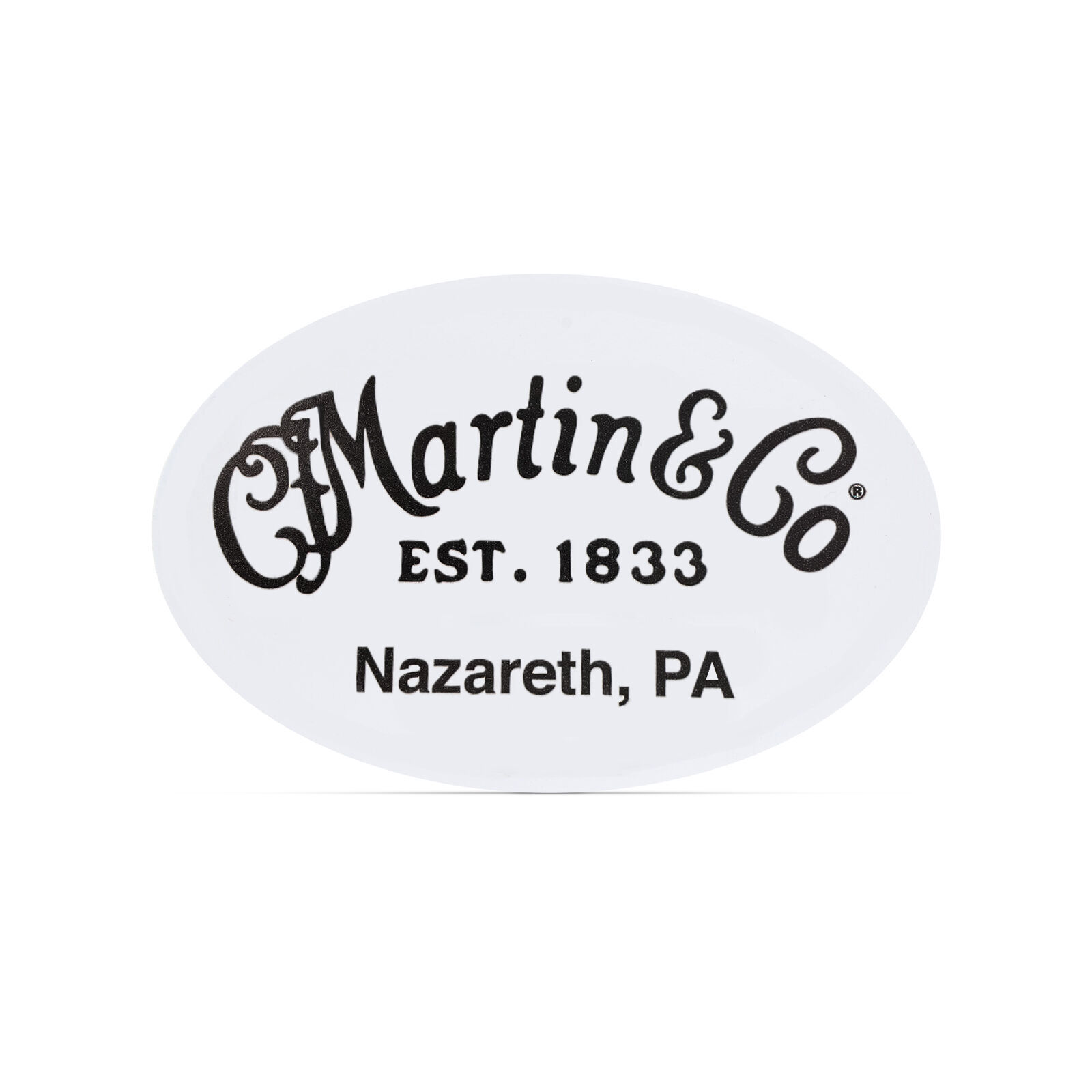 Martin Martin Guitar Sticker - White With Black Logo - Misc