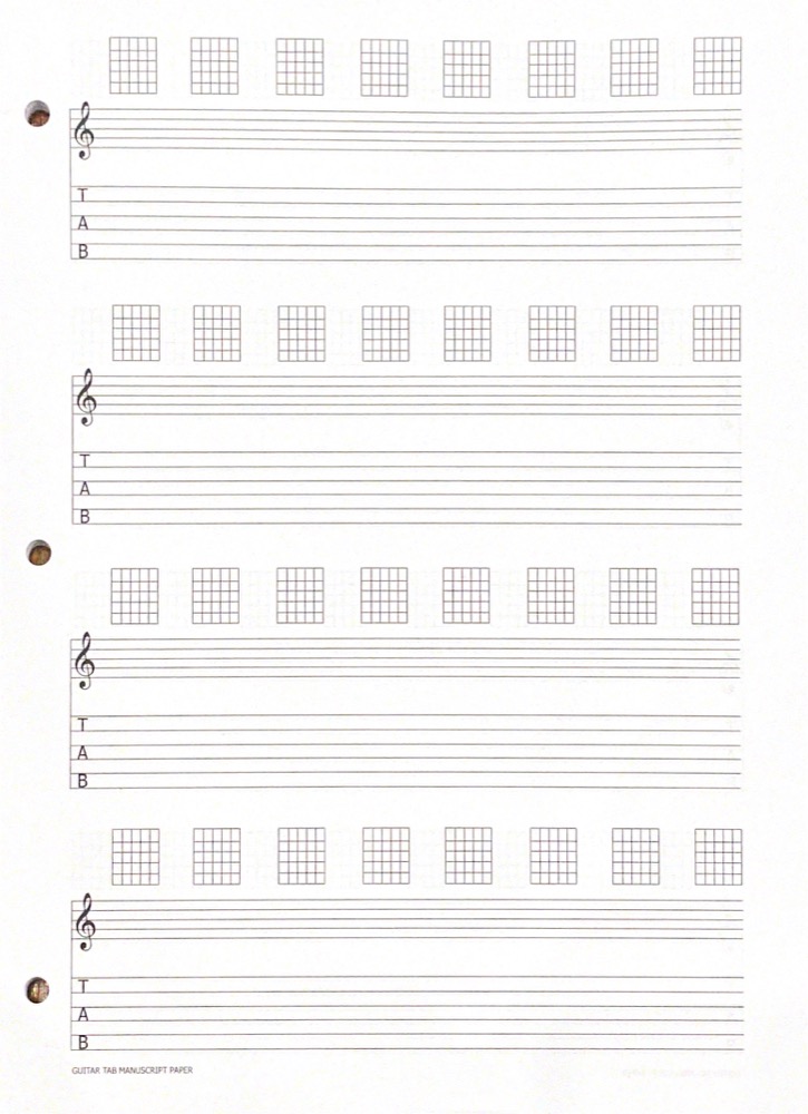 Manuscript Pad, Guitar Tab 40 Pages Double  &hellip;