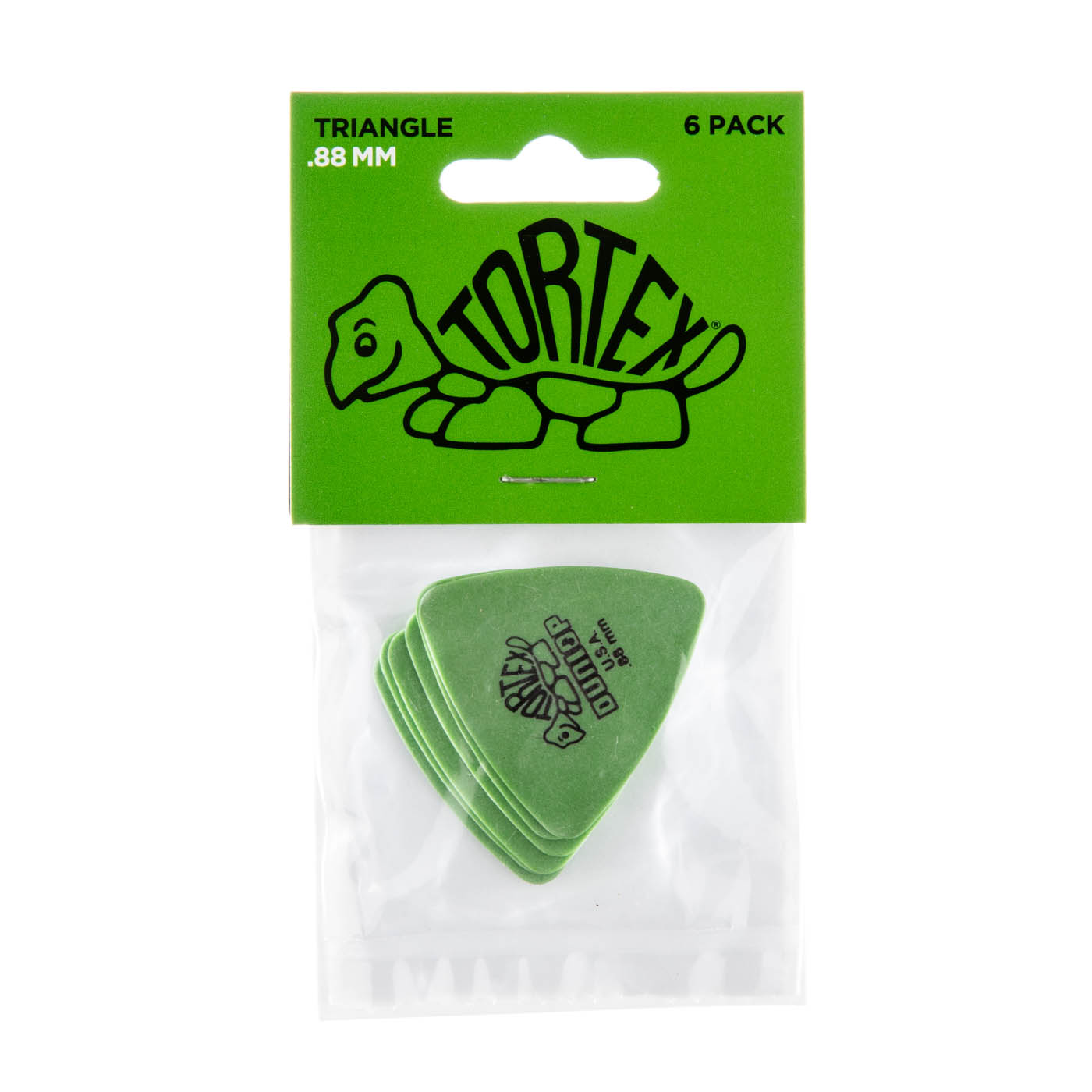 Dunlop Dunlop Picks Triangle Tortex Green .88 - 6 Pack - Guitars
