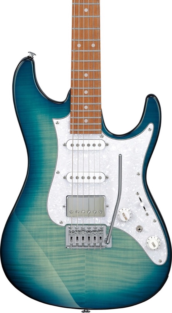 Ibanez Ibanez AZ722S1 AZ Standard SSH Electric Guitar, Transparent Turquoise Burst - Guitars