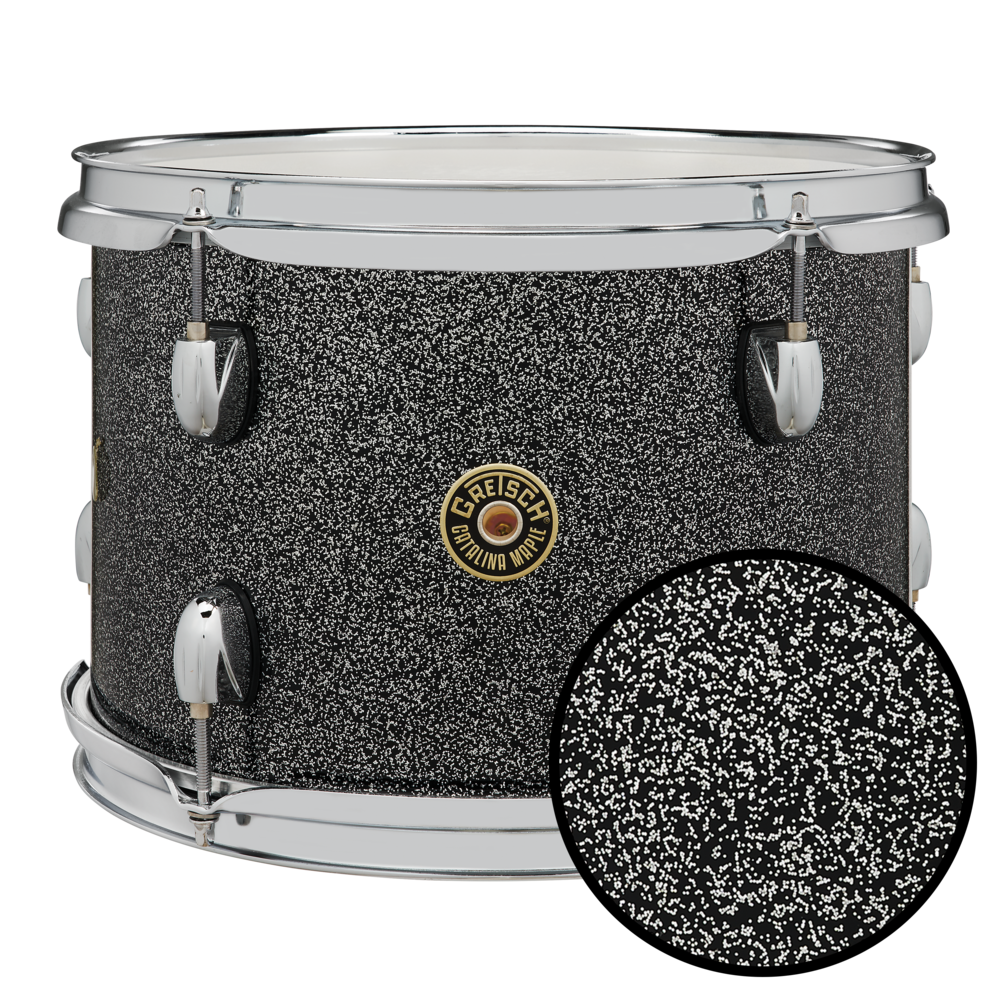 Gretsch Drums Gretsch Catalina Maple 4 Piece Shell Pack 12,16,22 w/Snare In Black Stardust - Drums