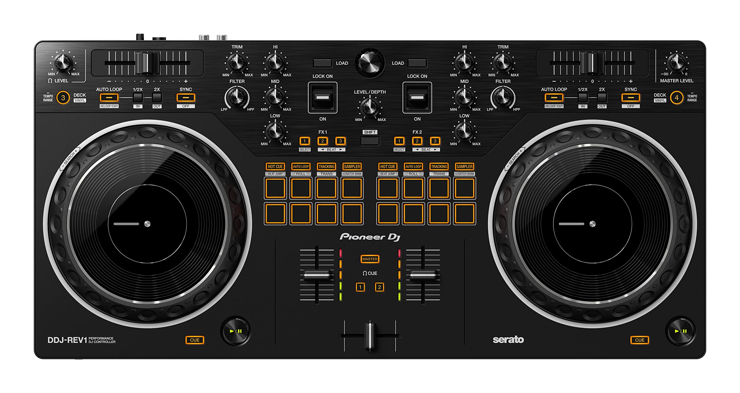 AlphaTheta DDJ-FLX4 2 Deck DJ Controller, Black …