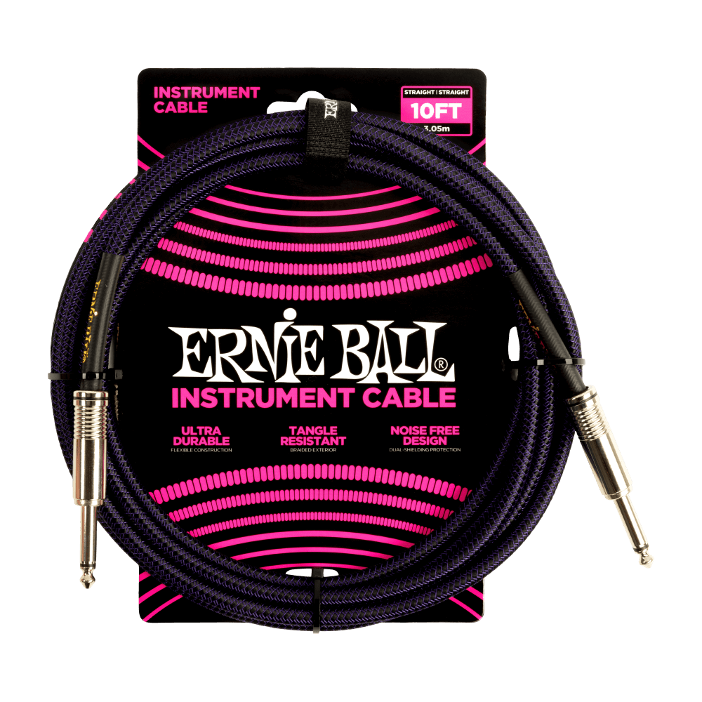Ernie Ball 10' Straight Straight Braided Cable  &hellip;