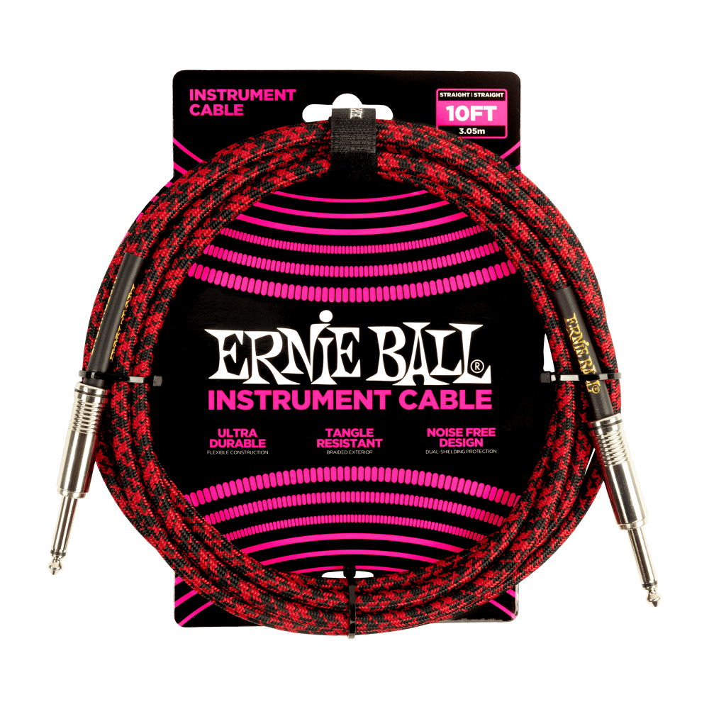 Ernie Ball 10' Straight Straight Braided Cable  &hellip;