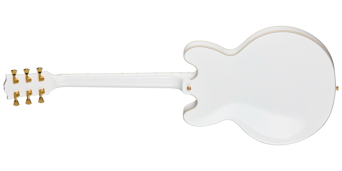 Epiphone Epiphone Alex Lifeson 1976 ES-355 Reissue, Hardshell Case - Alpine White - Guitars