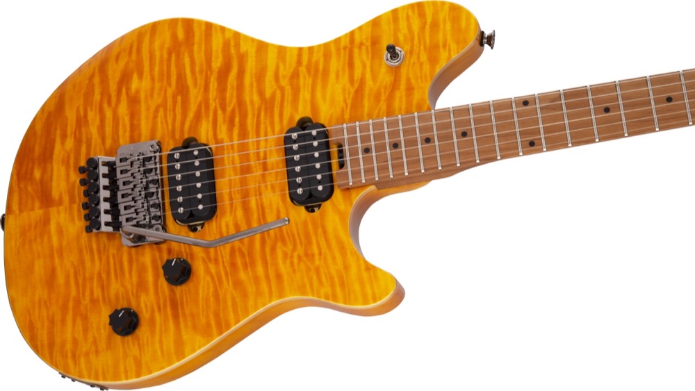 EVH EVH Wolfgang Standard QM, Transparent Amber - Guitars