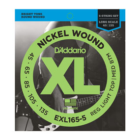 D'Addario EXL165-5 45-135 Bass Regular Light  &hellip;