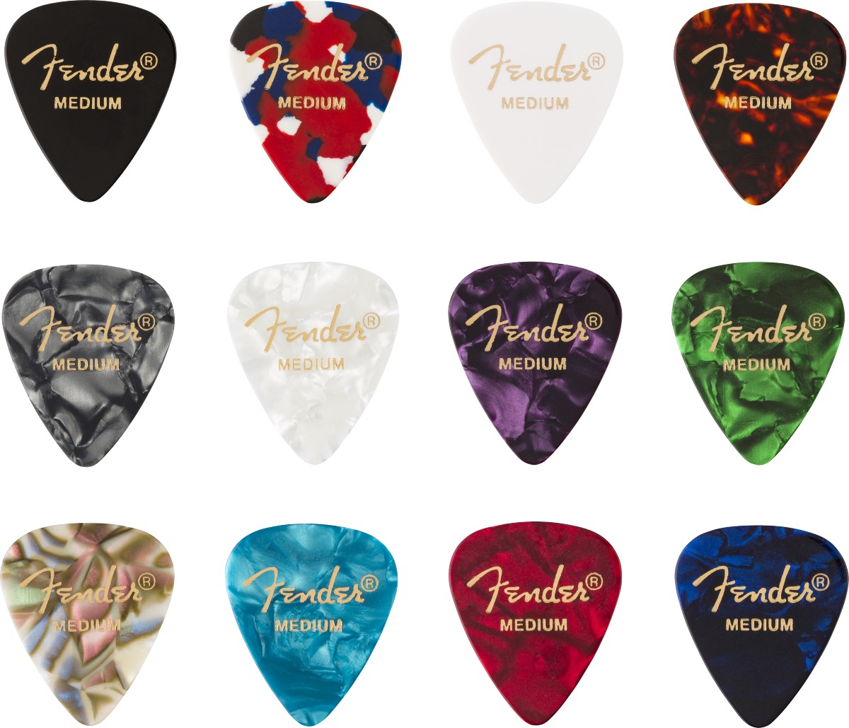 Fender Pick Pack 12 Premium Assorted Medium -  &hellip;