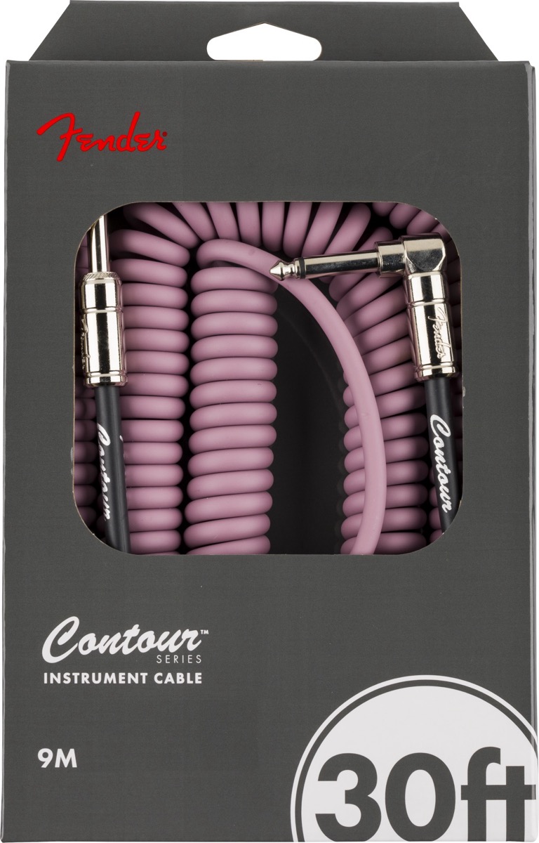 Fender Fender 30 Foot Contour Coil Cable In Burgundy Mist - Cables