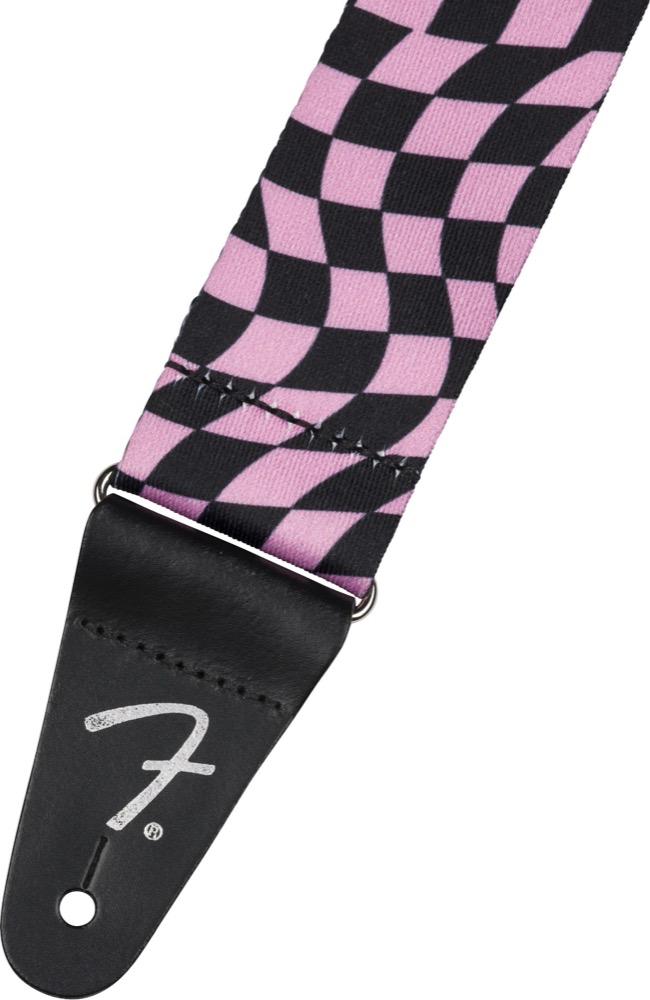 Fender Fender Strap 2" Wavy Checkerboard Poly, Pink - Guitars