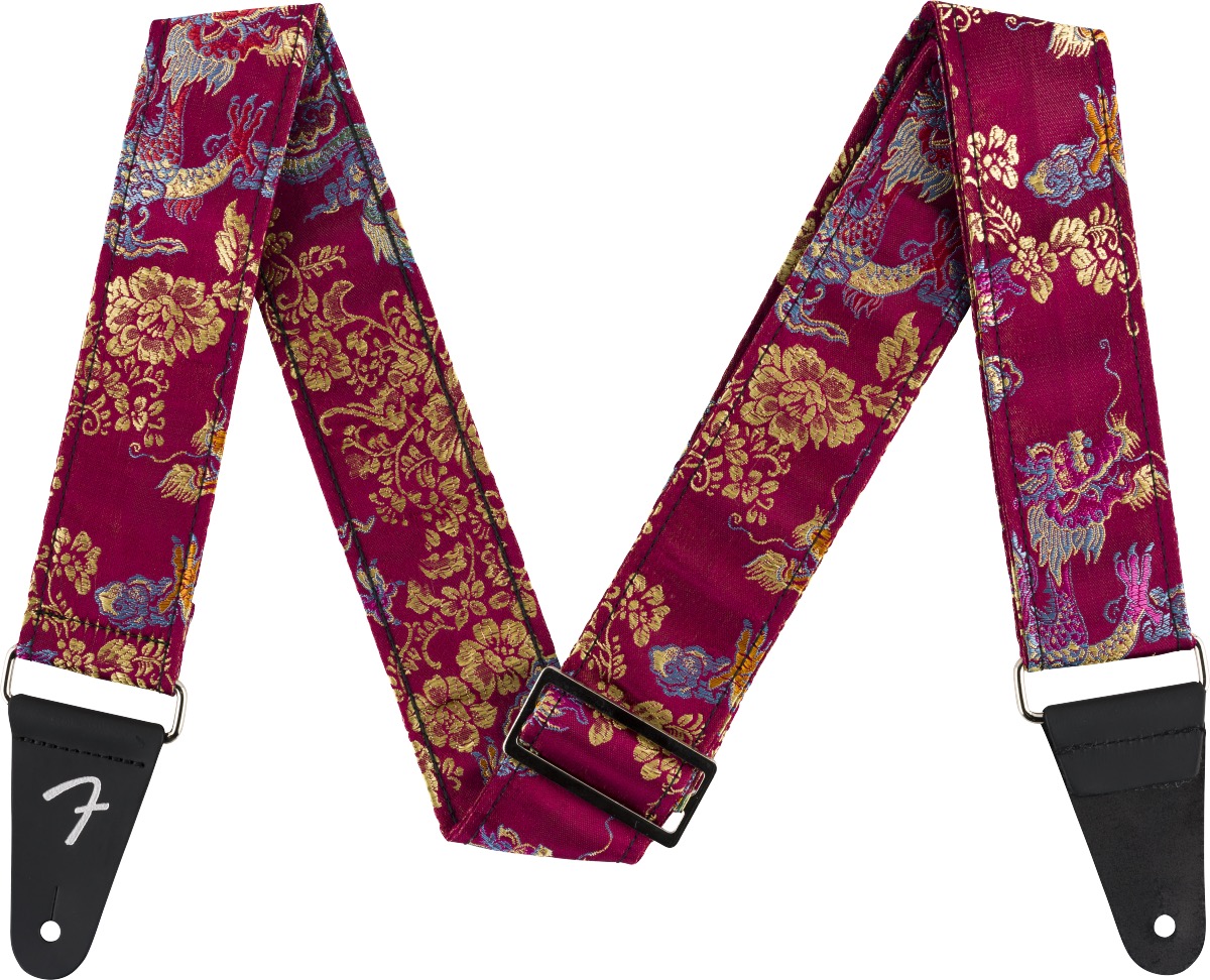 Fender Strap - Satin Dragon in Wine