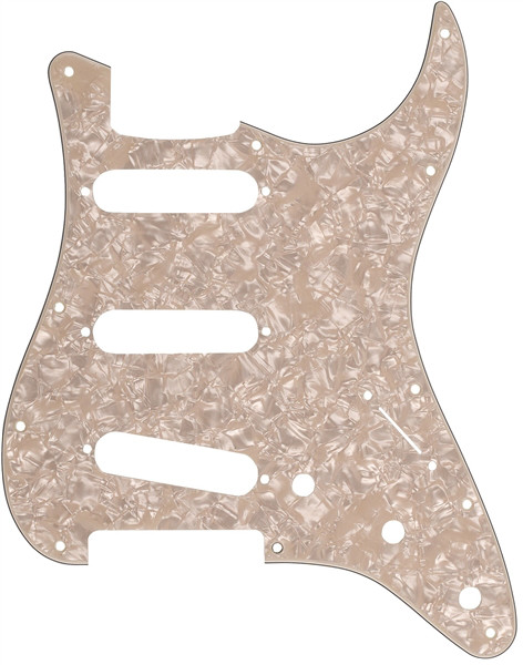 Fender Strat Pickguard Aged White Pearl Moto  &hellip;