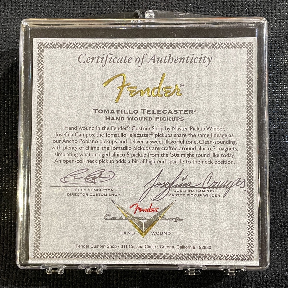 Fender Custom Shop Fender Josefina Hand Wound Tomatillo Telecaster Pickup Set - Guitars