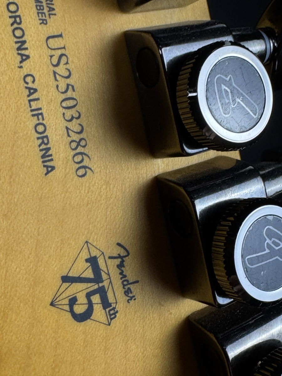 Fender Fender 75th Anniversary American Ultra II Telecaster, Ebony - Liquid Gold - Guitars