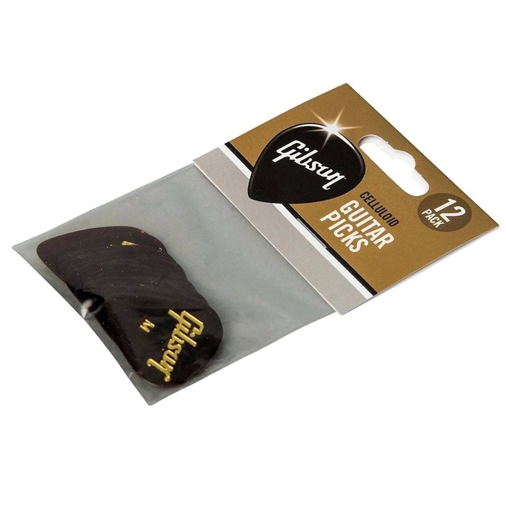 Gibson Pick Pack 12 Celluloid Tortoise Medium  &hellip;