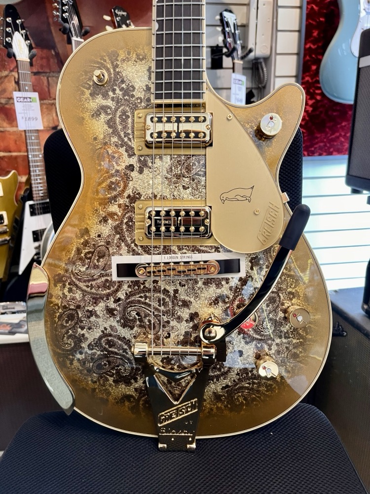 Gretsch Gretsch G6134TG Limited Edition Paisley Penguin - Gold Paisley - Guitars