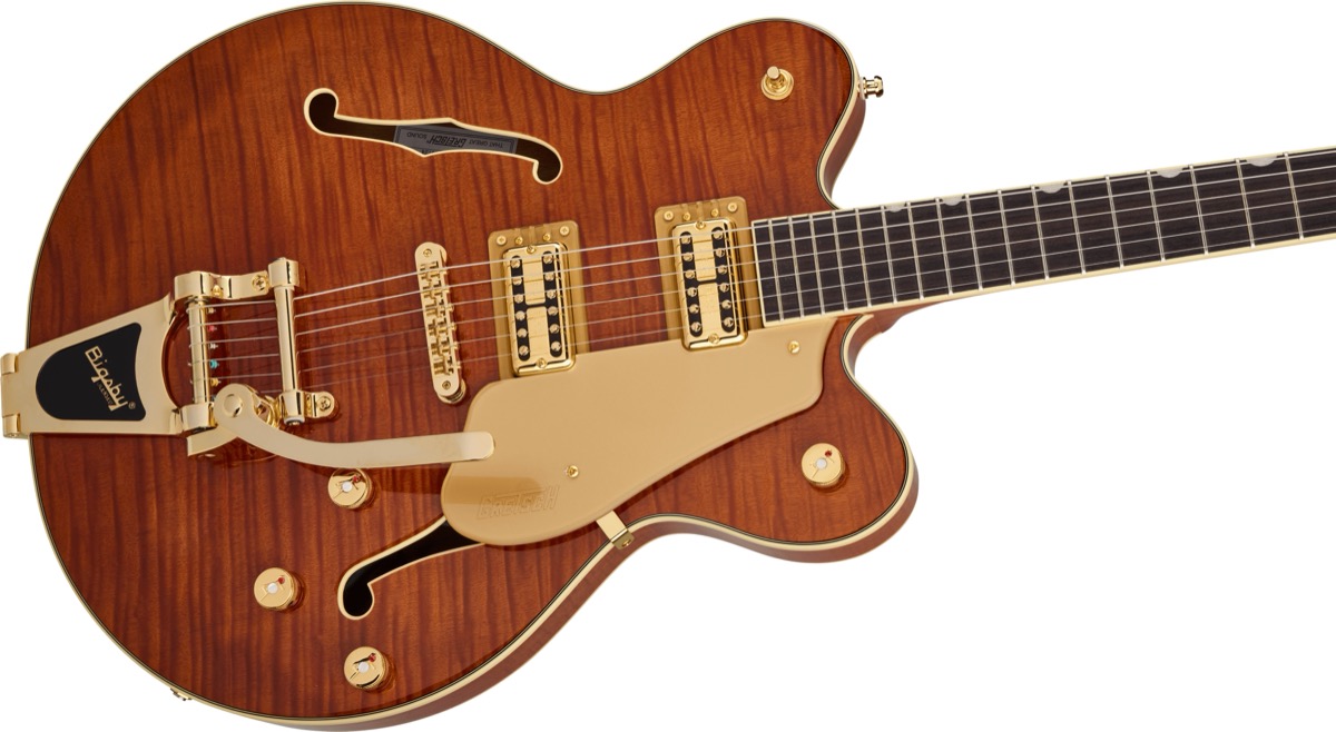 Gretsch Gretsch Electromatic Limited Flame Okoume Broadkaster In Roundup Stain - Guitars