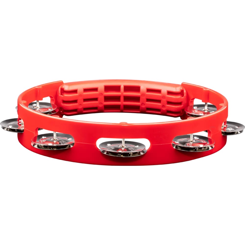 Meinl Meinl Tambourine 8" 1 Row Stainless Jingles - Red - Drums