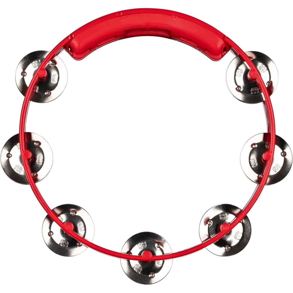 Meinl Meinl Tambourine 8" 1 Row Stainless Jingles - Red - Drums