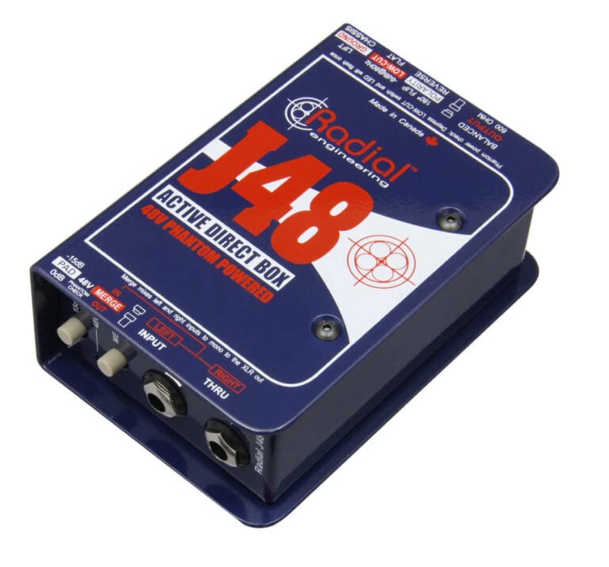 Radial Radial J48 Phantom Powered Active Direct Box - Recording