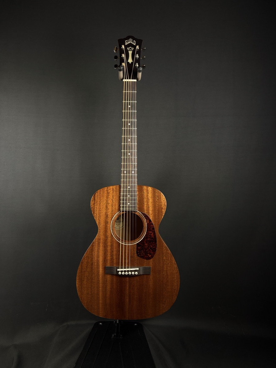 Guild Guild M-120 Mahogany, All Solid Wood, Acoustic Guitar in Natural, Deluxe Gig Bag - Guitars
