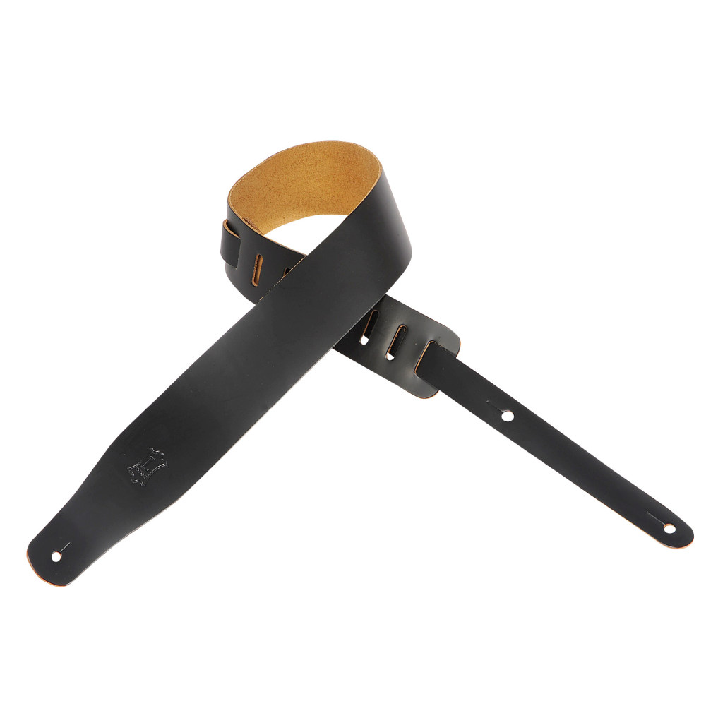 Levy's Levy's 2.5" Leather Strap - Black - Guitars