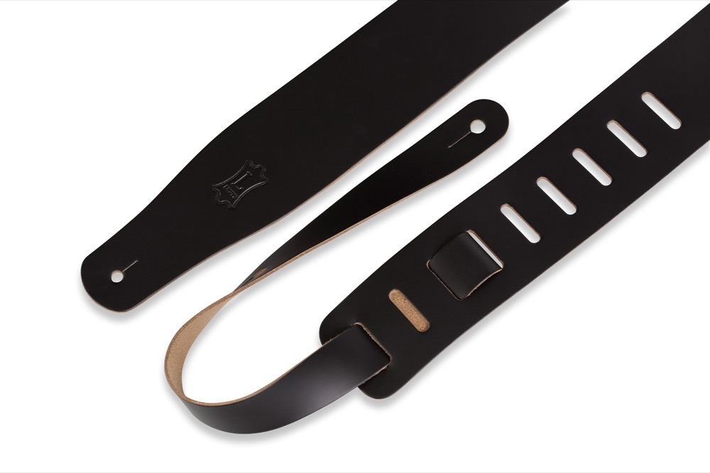 Levy's Levy's 2.5" Leather Strap - Black - Guitars