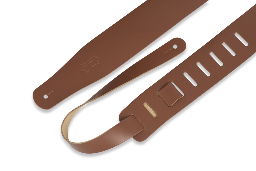 Levy's Levy's 2.5" Leather Strap - Walnut - Guitars