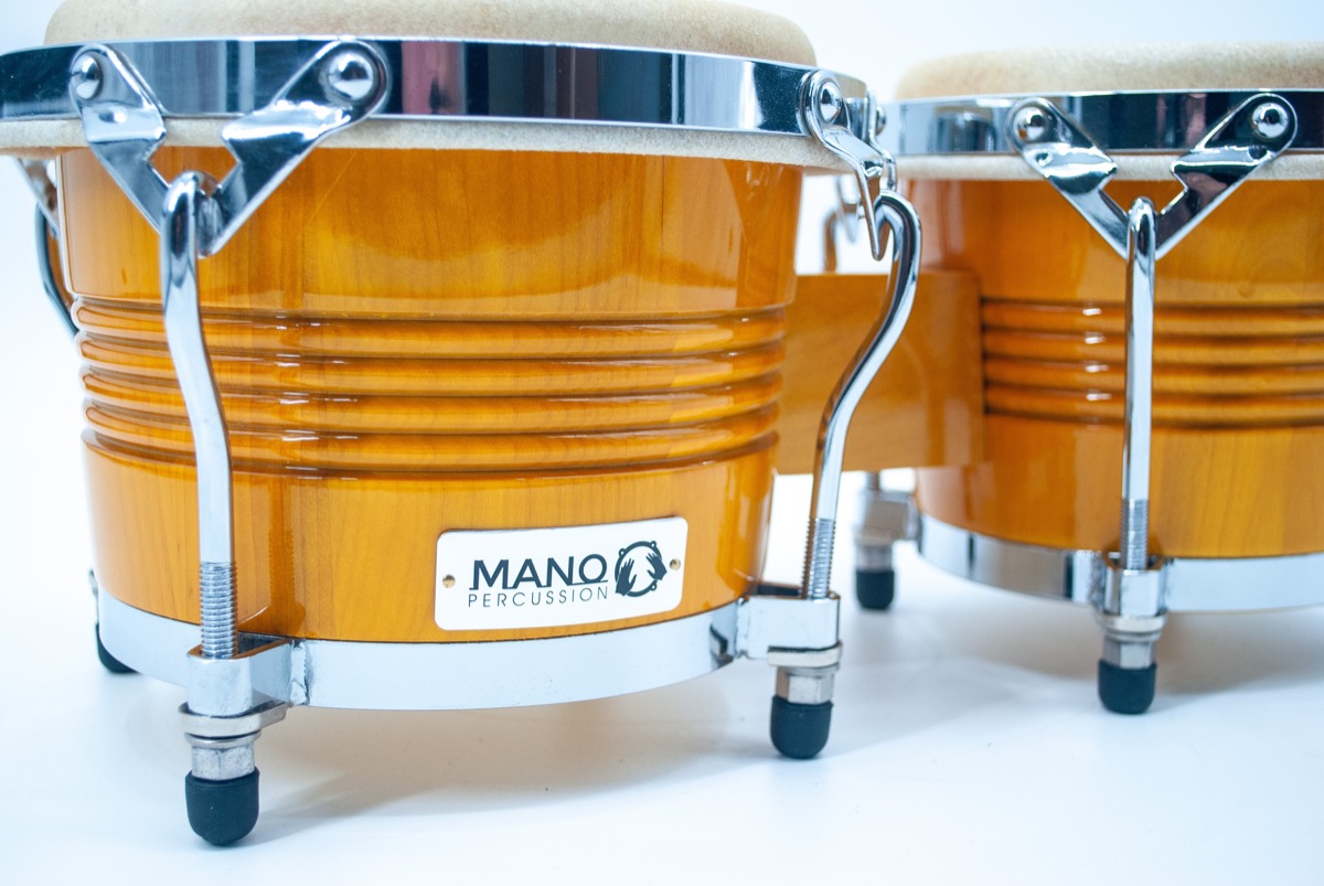 Misc Mano Bongo Set, 7 and 8 inch - Natural - Drums