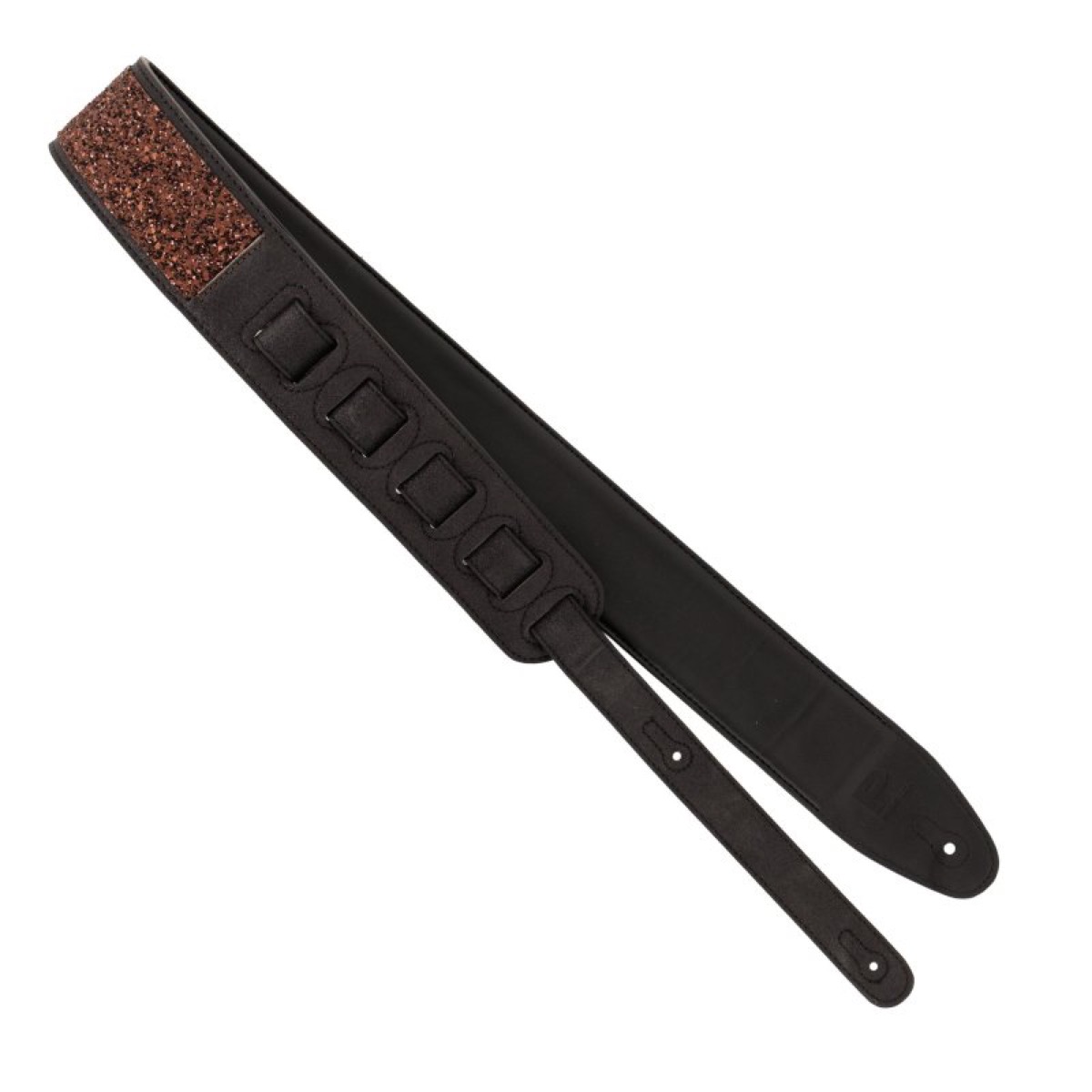 Profile Profile Leather Black Sparkle Padded Strap - Guitars