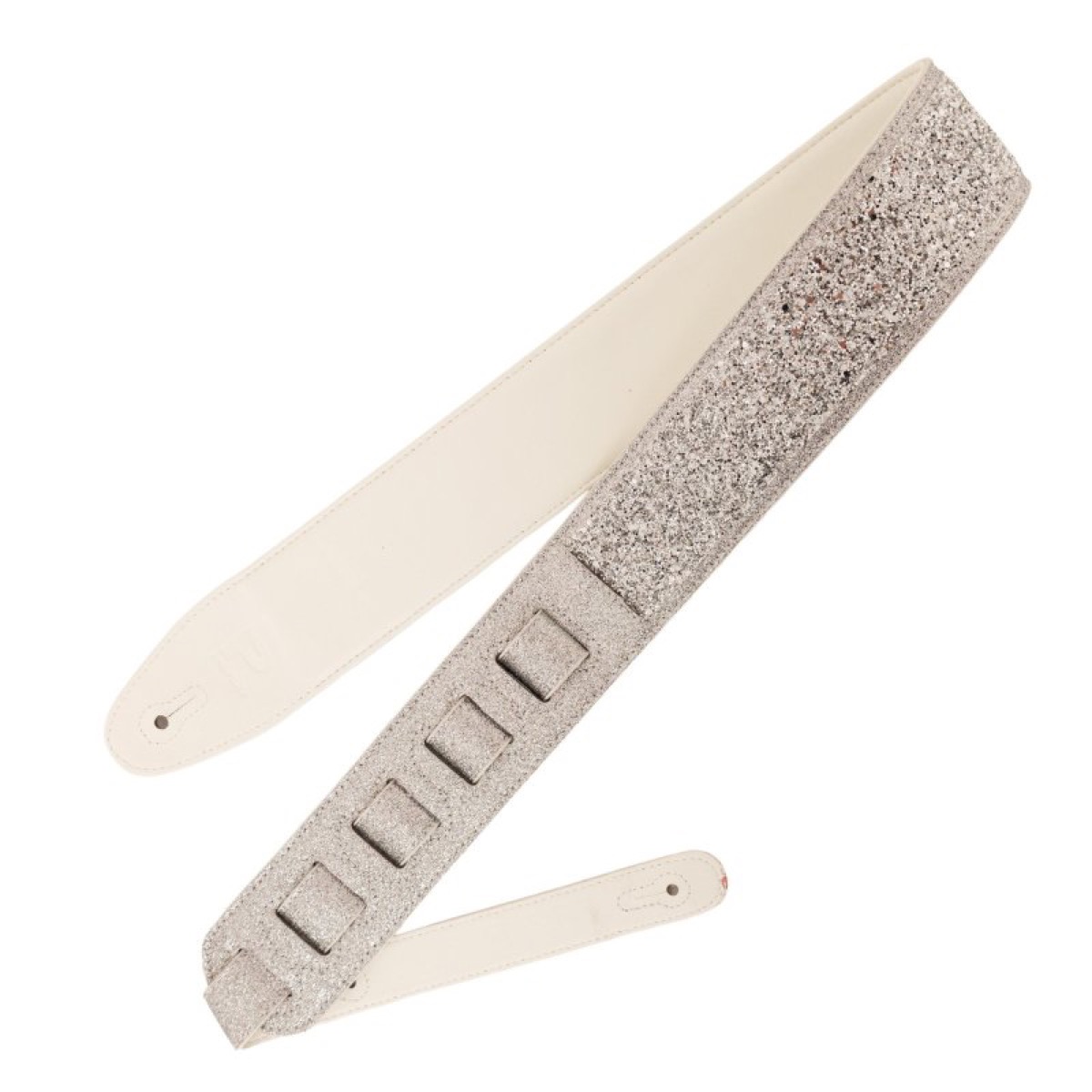 Profile Profile Leather Silver Sparkle Padded Strap - Guitars