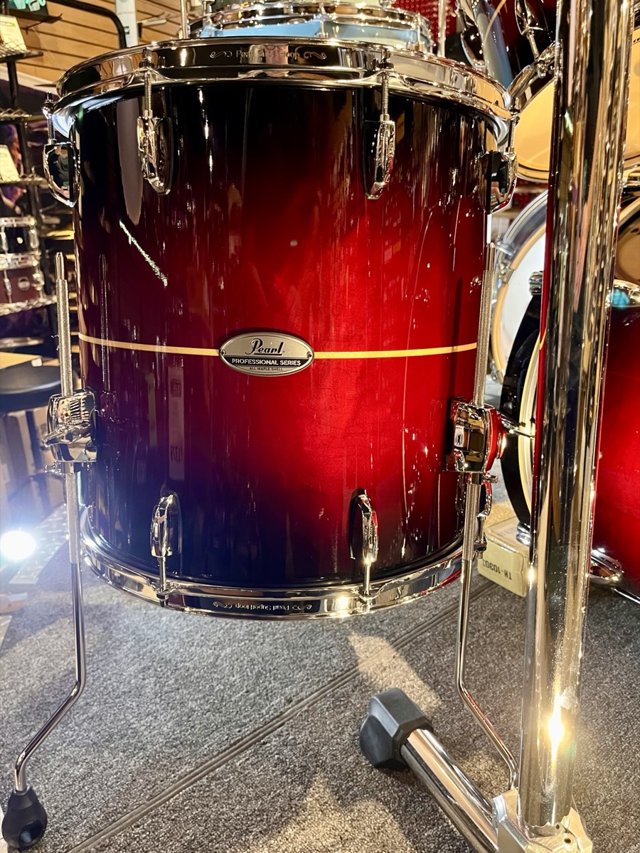 Pearl Pearl Professional Series PMX Shell Pack 10 12 16FT 22, Red Stripe Burst - Drums