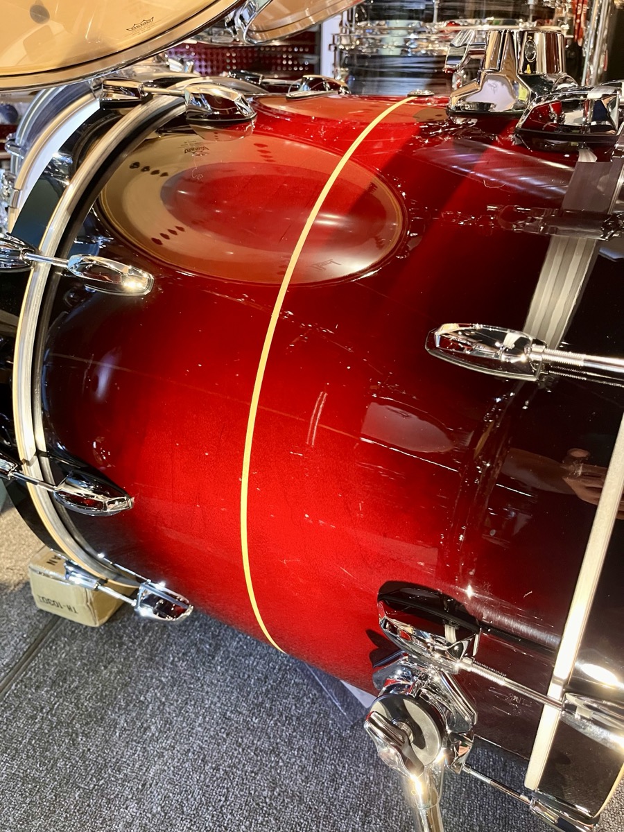 Pearl Pearl Professional Series PMX Shell Pack 10 12 16FT 22, Red Stripe Burst - Drums
