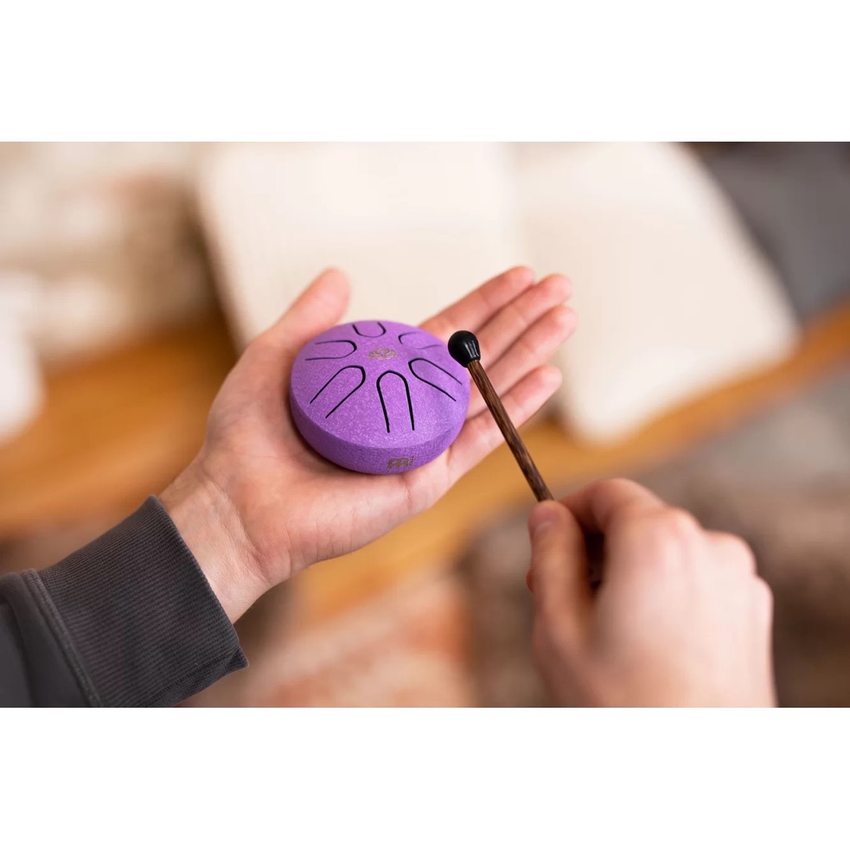 Meinl Meinl Pocket Tongue Drum - 3", Steel, A Major, Lotus Flower - Drums