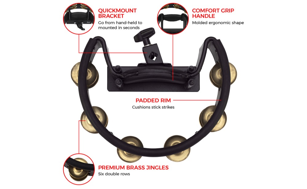 Pearl Pearl Tambourine Quickmount Brass Jingles - Drums