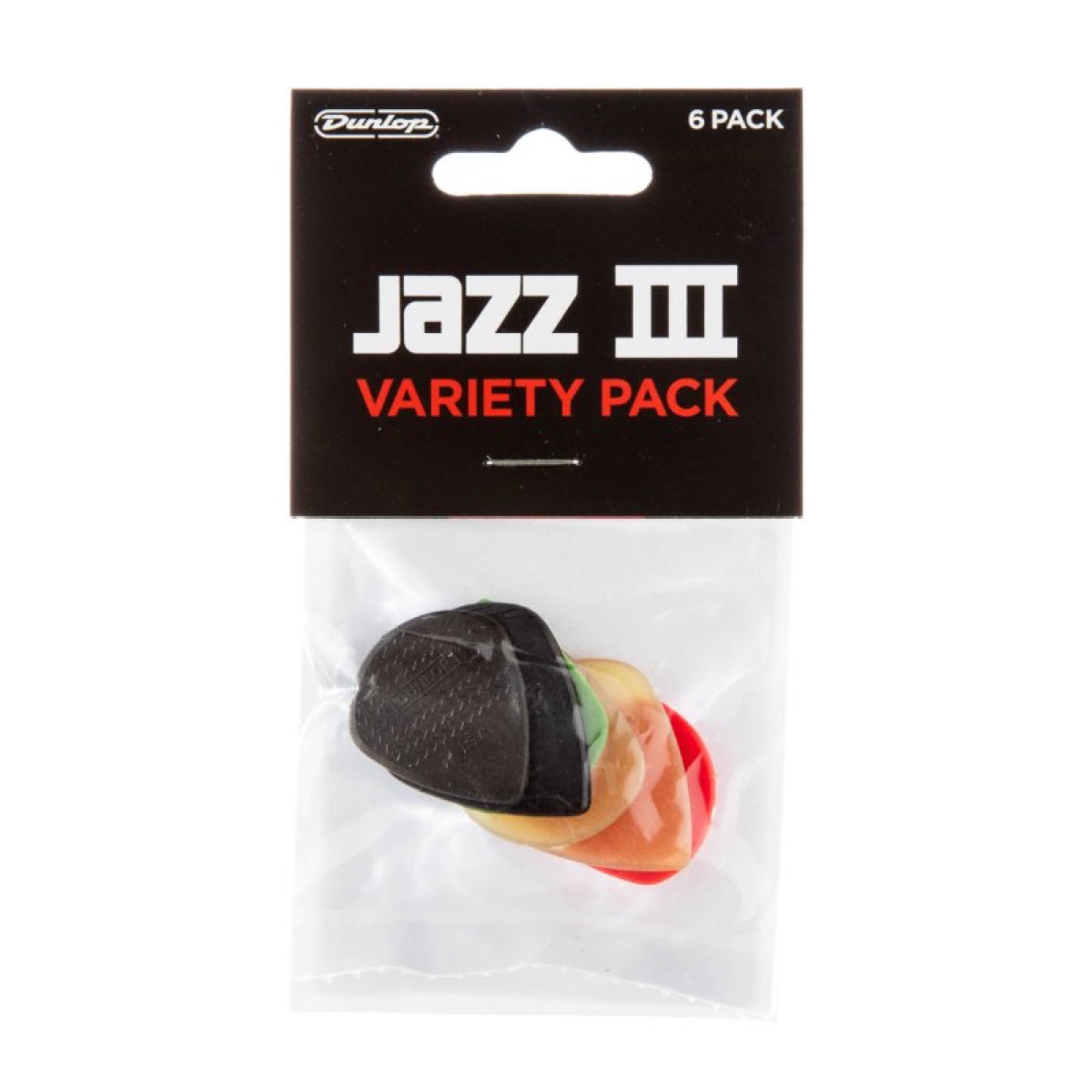 Dunlop Picks Jazz III Variety Pack, 6 Picks