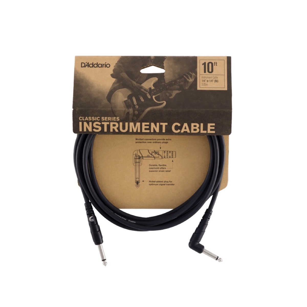Planet Waves Planet Waves Instrument Cable 10' Right Angle - Cables