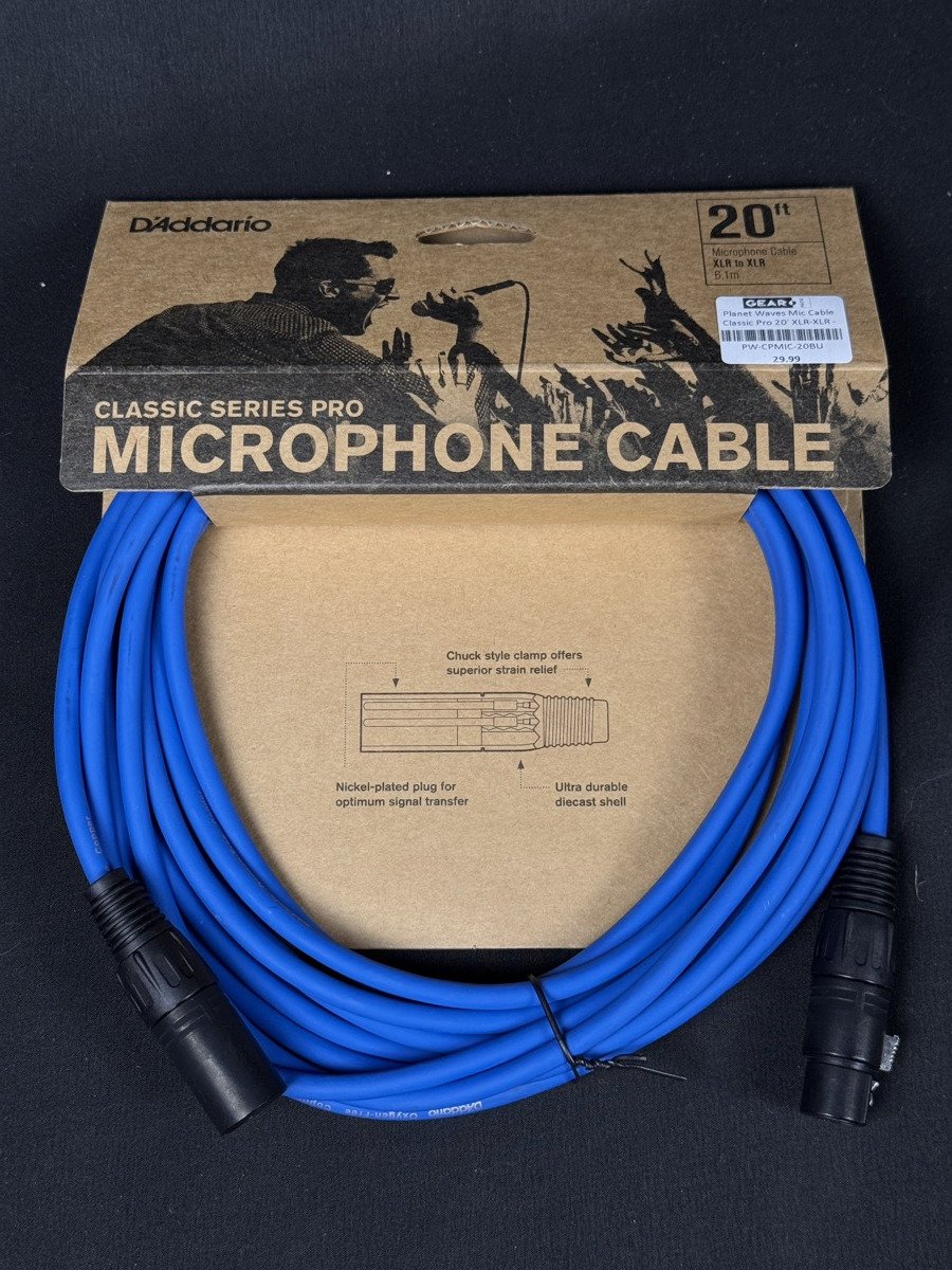 Planet Waves Mic Cable Classic Pro 20' XLR-XLR - …