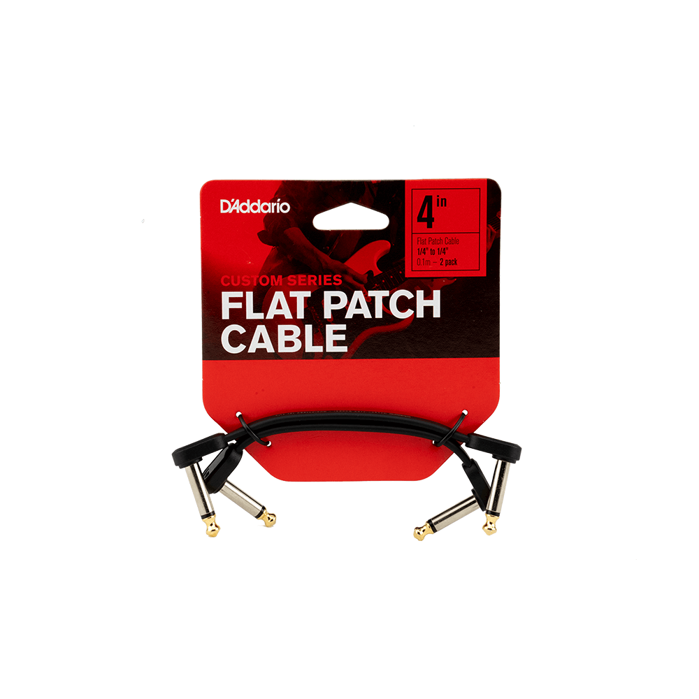 Planet Waves Planet Waves Flat Instrument Cable 4" Right Angle - Right Angle, 2 Pack - Effects