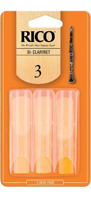 Rico Bb Clarinet Reed 3 Pack, #3