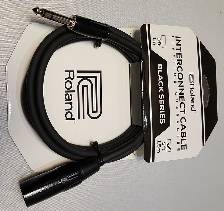 Roland Roland Black Series 5 Foot 1/4"TRS Male To XLR Male Balanced Cable - Cables