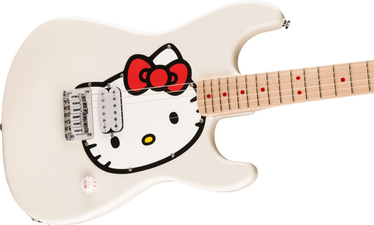 Squier Fender Hello Kitty White Stratocaster - Guitars