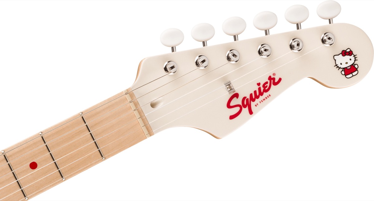 Squier Fender Hello Kitty White Stratocaster - Guitars