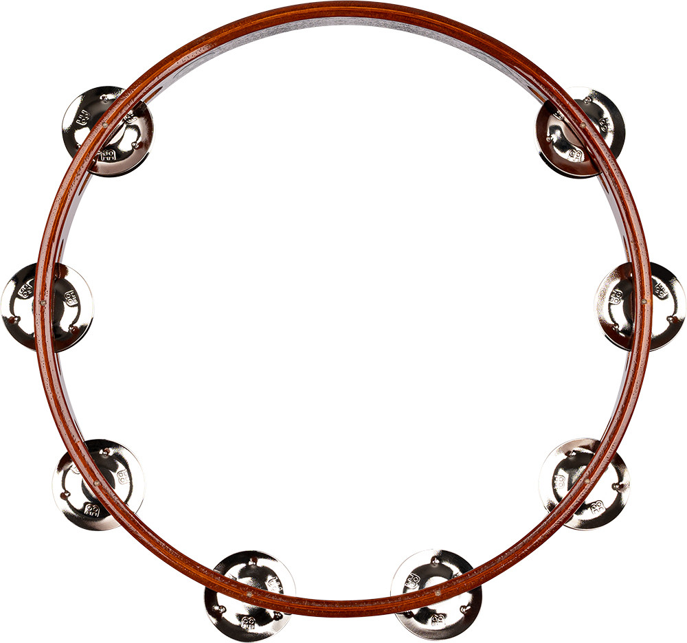 Meinl Meinl TambourineTraditional Wood 1 Row Stainless Jingles - Drums
