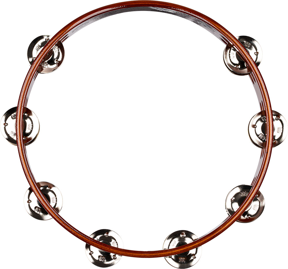 Meinl Meinl Tambourine Traditional Wood 2 Row Stainless Jingles - Drums