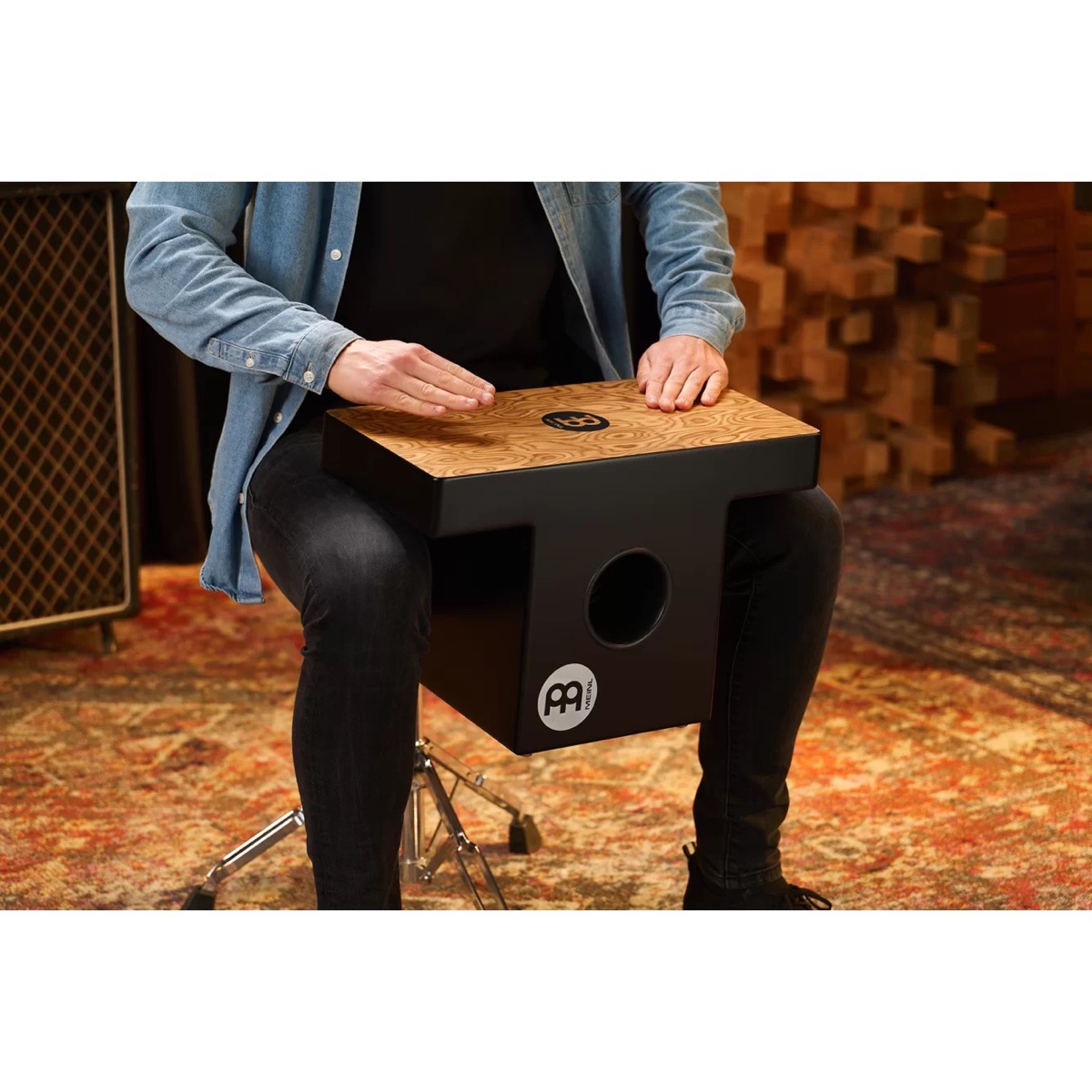 Meinl Meinl Slaptop Cajon - Makah/Burl - Black - Drums