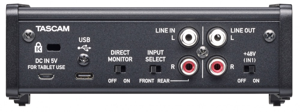 Tascam Tascam US-1x2HR High Resolution USB-C Audio Interface - Recording