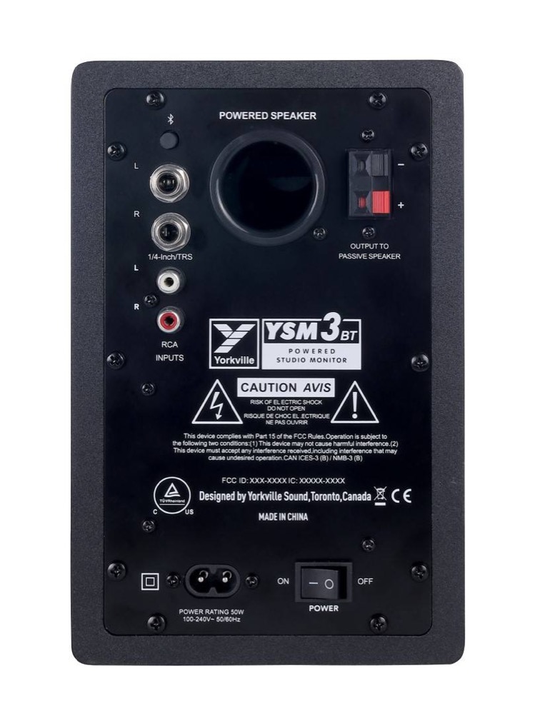 Yorkville Yorkville Powered 50-Watt 3.5'' Monitor w/Bluetooth (Active + Passive Pair) - Recording