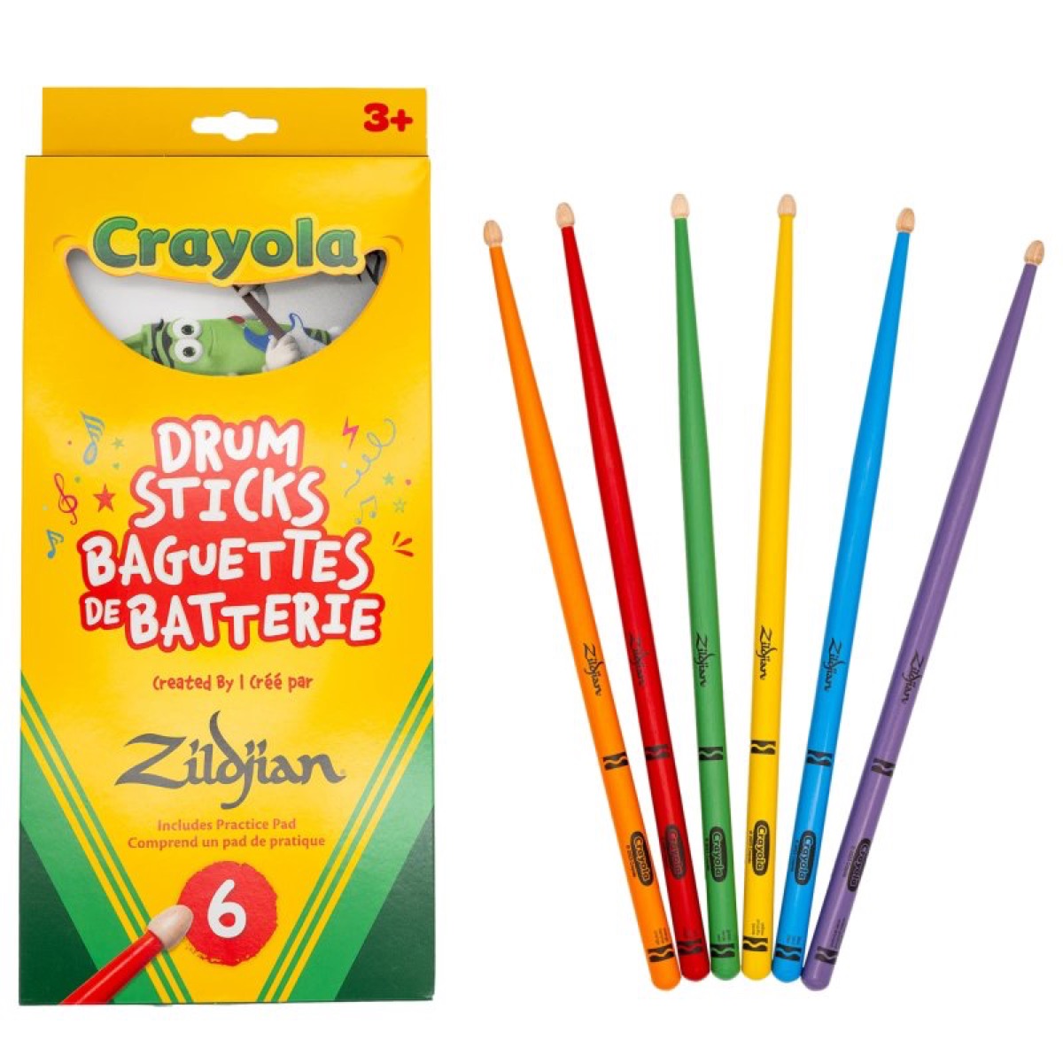 Zildjian Zildjian Crayola Kid Sticks and Pad - Drums